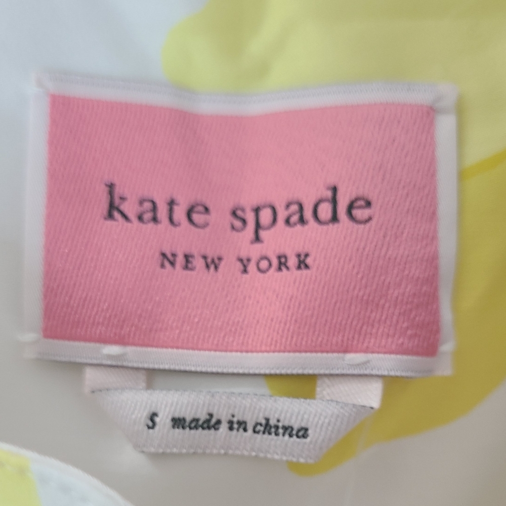 Kate Spade Lemon Zest Stretch Cotton Sleeveless Shirtdress Sz S NWT - Picture 5 of 16